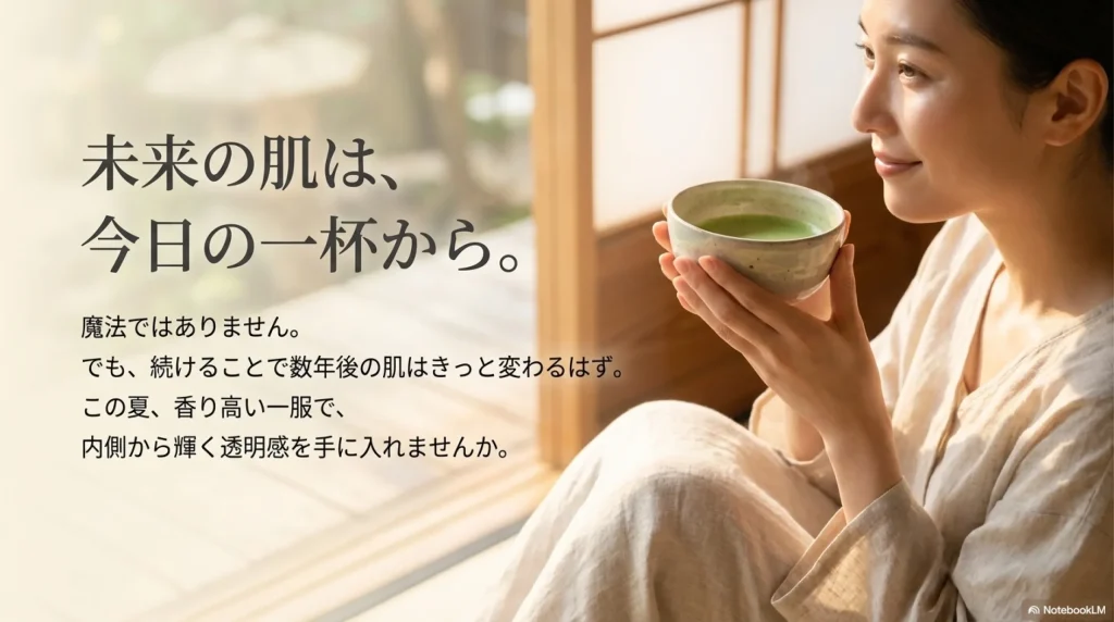 抹茶インナーケアのまとめ：透明感のある肌を保つ4つのポイント