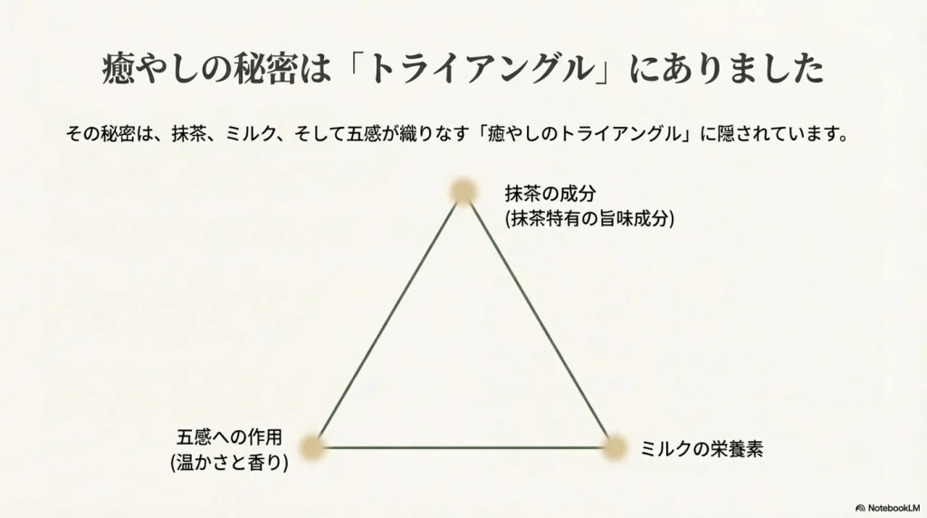 抹茶に含まれるテアニンと脳波（α波）の関係図
